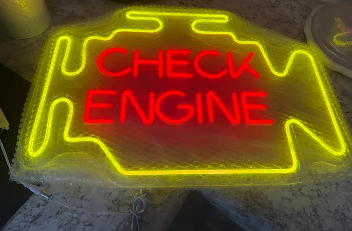NeonSignsNow.co.uk - Check Engine Neon Sign