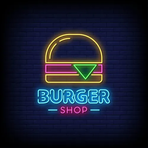Burger Shop Neon Sign - Neon Signs Now - UK