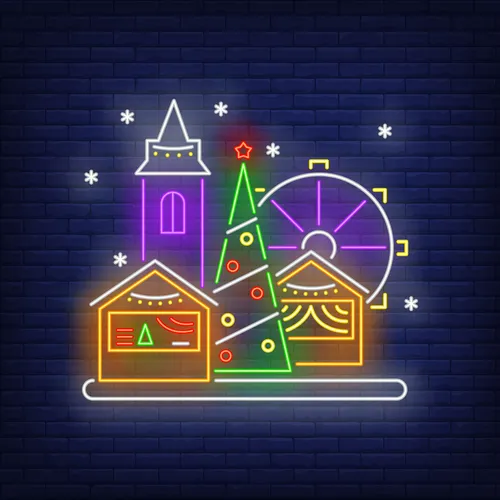 Christmas Fun Fair Neon Sign - Neon Signs Now - UK