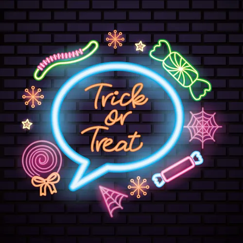 Cutie Trick Or Treat Neon Sign - Neon Signs Now - UK
