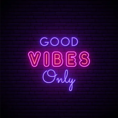 Pink & Purple Good Vibes Only Neon Sign - Neon Signs Now - UK