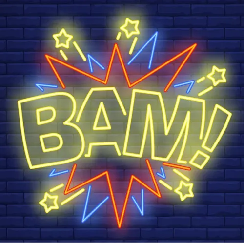 Bam Neon Sign - Neon Signs Now - UK