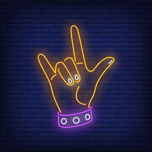 Rock Gesture Neon Sign - Neon Signs Now - UK