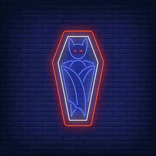 Vampire Coffin Neon Sign - Neon Signs Now - UK
