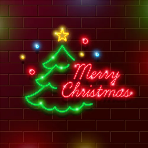 Tree Merry Christmas Neon Sign - Neon Signs Now - UK