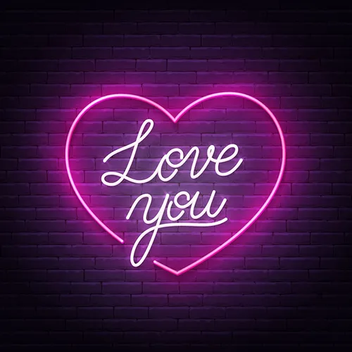 Pink Love You Neon Sign - Neon Signs Now - UK