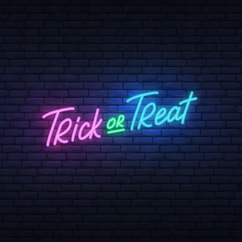 Trick or Treat Lettering Neon Sign - Neon Signs Now - UK