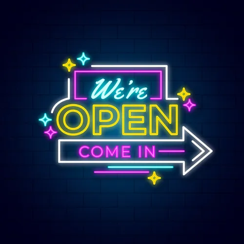 We're Open Come In Neon Sign - Neon Signs Now - UK