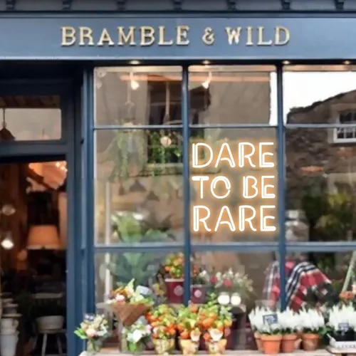 Dare To Be Rare Bright Neon Sign - Neon Signs Now - UK