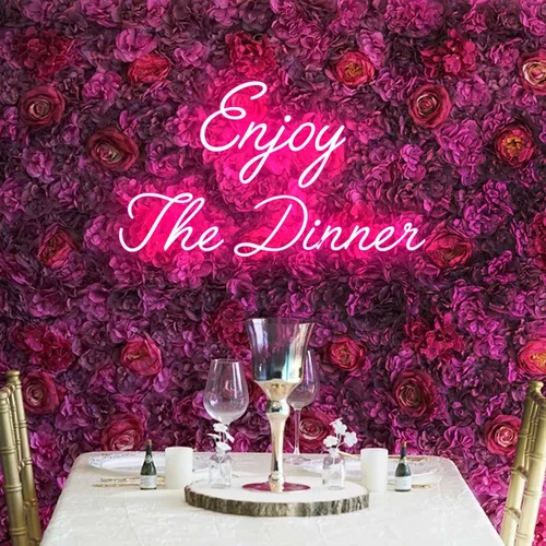 Enjoy The Dinner Neon Sign - Neon Signs Now - UK