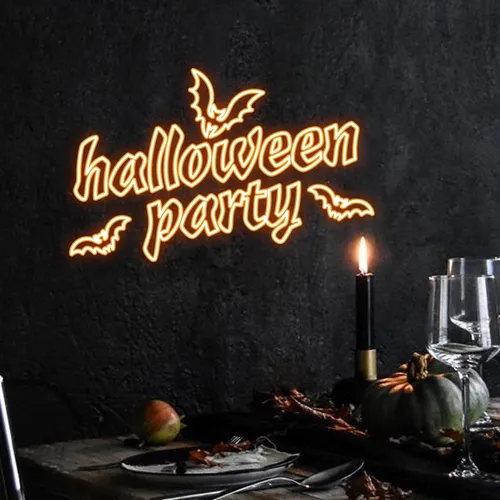 Halloween Night Typography Neon Sign - Neon Signs Now - UK