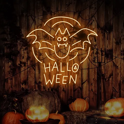 Halloween Bat Neon Sign