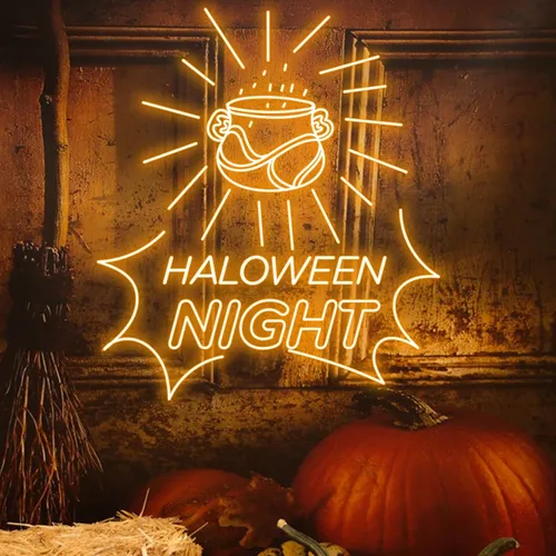 Halloween Night Neon Sign - Neon Signs Now - UK