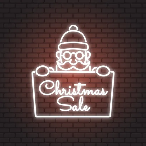 Christmas Sale Santa Neon Sign - Neon Signs Now - UK