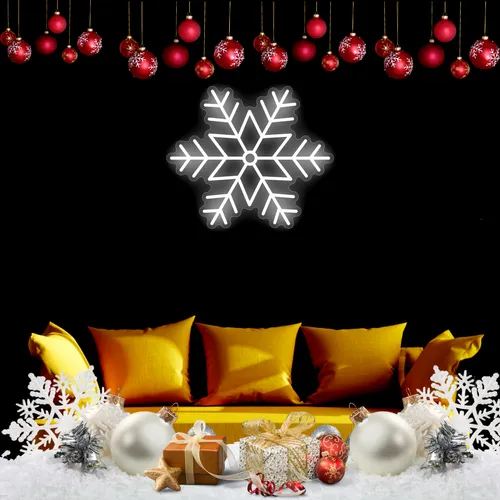 Snowflakes Neon Sign - Neon Signs Now - UK