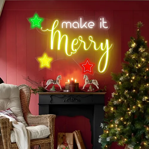 Make it Merry Neon Sign - Neon Signs Now - UK