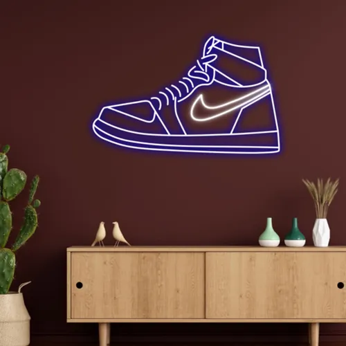 Sneaker Blue White Neon Sign - Neon Signs Now - UK