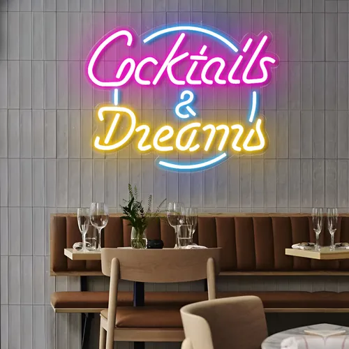 Cocktails and Dreams LED Neon Sign - Neon Signs Now - UK
