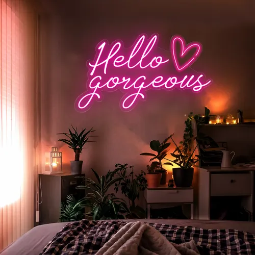 Hello Gorgeous LED Neon Sign - Neon Signs Now - UK