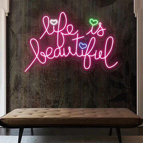 Life Is Beautiful Neon Sign - Neon Signs Now - UK