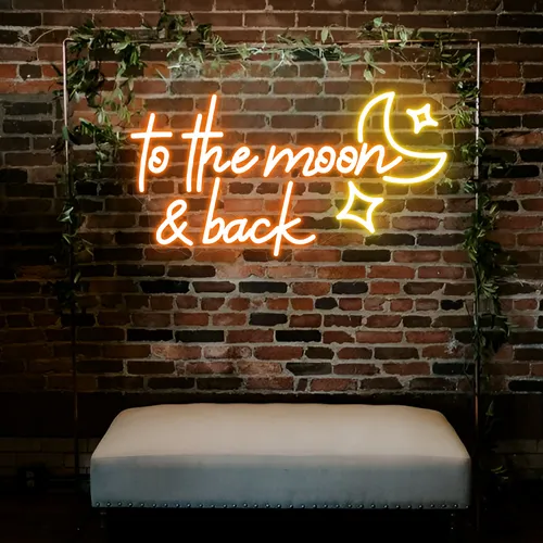 To the Moon and Back Neon Sign - Neon Signs Now - UK