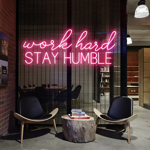 Work Hard Stay Humble Neon Sign