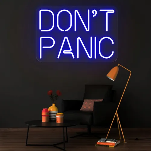 Don't Panic Neon Sign