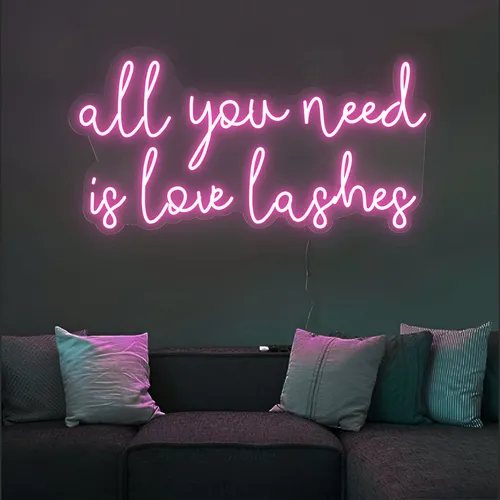 All You Need is Love Lashes Neon Sign - Neon Signs Now - UK