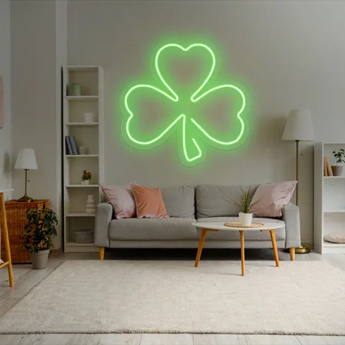 Green Clover Neon Sign - Neon Signs Now - UK