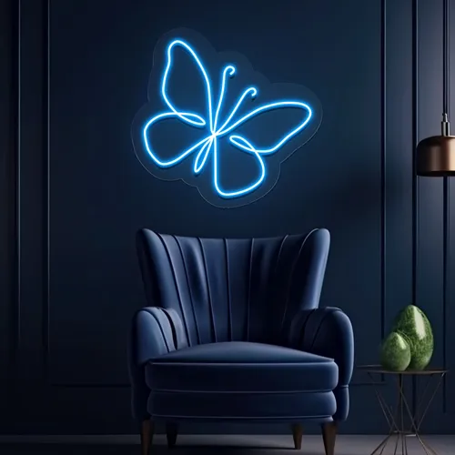 Scribble Butterfly Neon Sign - Neon Signs Now - UK