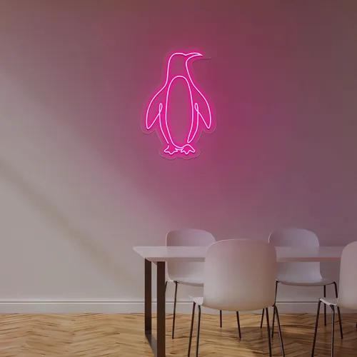 Cute Penguin Neon Sign - Neon Signs Now - UK