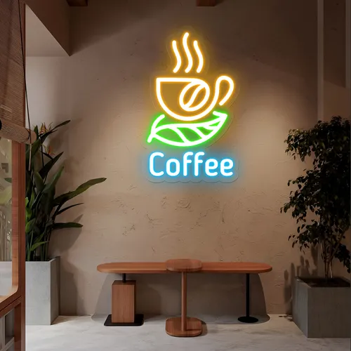 Café Glow Coffee Mug Neon Sign - Neon Signs Now - UK