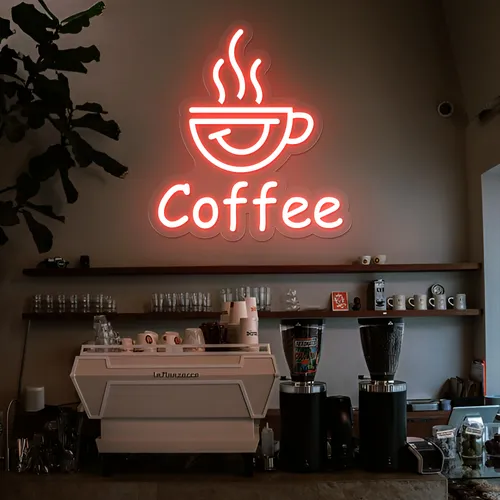 Thrilled Coffee Neon Sign - Neon Signs Now - UK