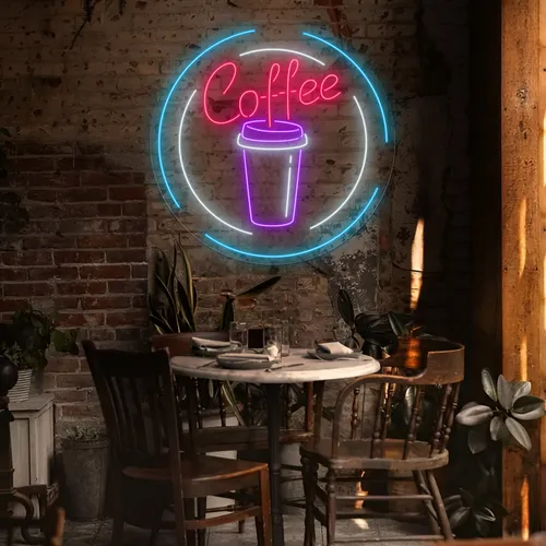 Custom Coffee Cup Neon Sign - Neon Signs Now - UK