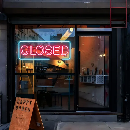 Closed Neon Sign - Neon Signs Now - UK