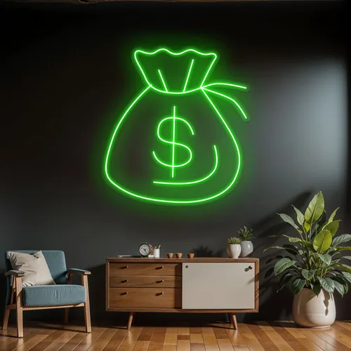Neon Money Sign - Neon Signs Now - UK