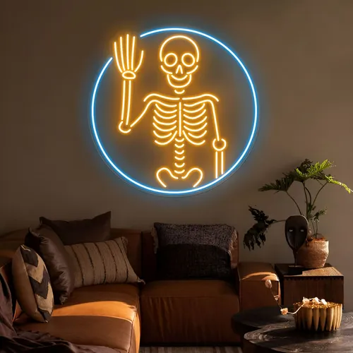 Waving Skeleton Neon Sign - Neon Signs Now - UK