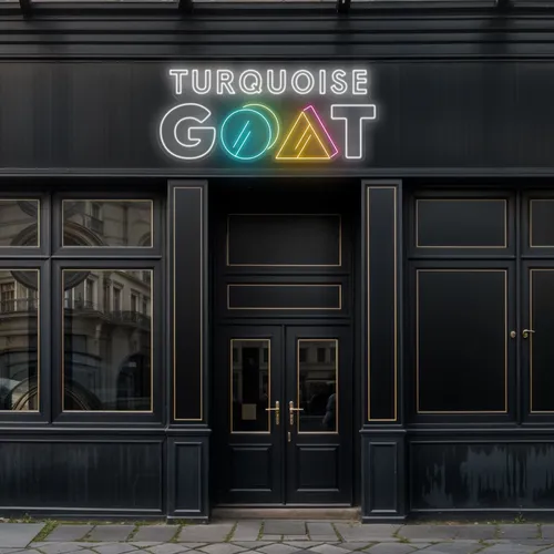Turquoise Goat Neon Sign - Neon Signs Now - UK