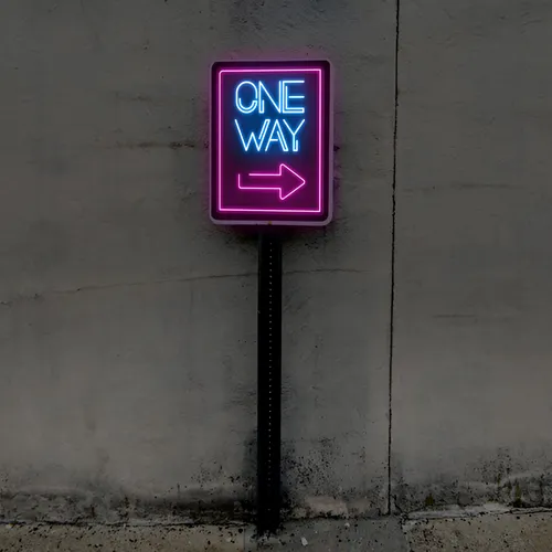 One Way Neon Sign - Neon Signs Now - UK