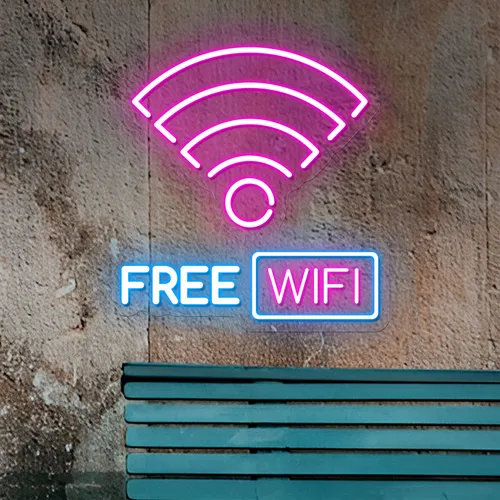Free WIFI Zone Neon Sign - Neon Signs Now - UK
