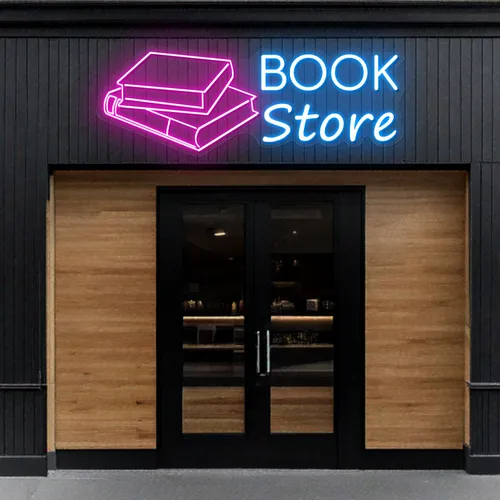 Glowing Book Store Neon Sign - Neon Signs Now - UK