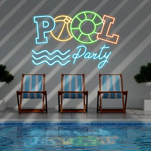 Fun Summer Pool Party Neon Sign - Neon Signs Now - UK
