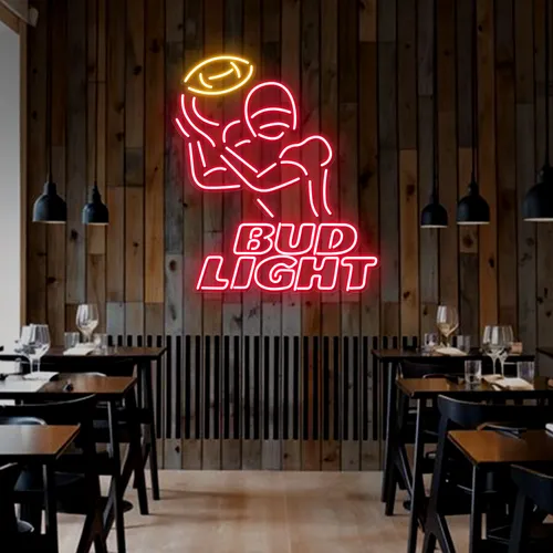 Team Football Bud Light Neon Sign - Neon Signs Now - UK