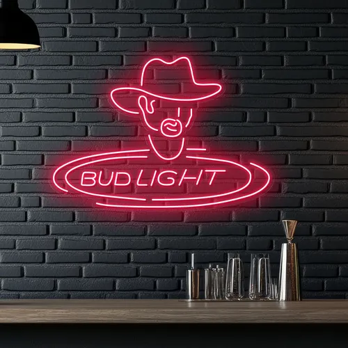 Cowboy Bud Light Neon Sign - Neon Signs Now - UK