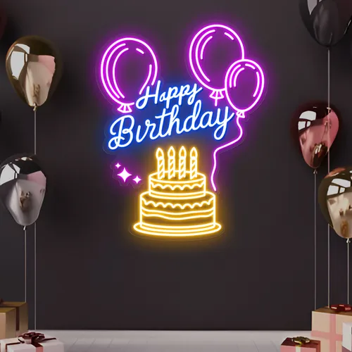 Happy Birthday Bash Neon Sign - Neon Signs Now - UK
