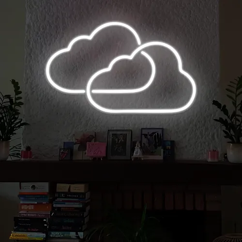 Twin Cloud Neon Signs - Neon Signs Now - UK