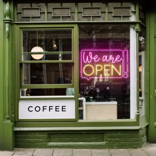 Striking Open Neon Sign - Neon Signs Now - UK