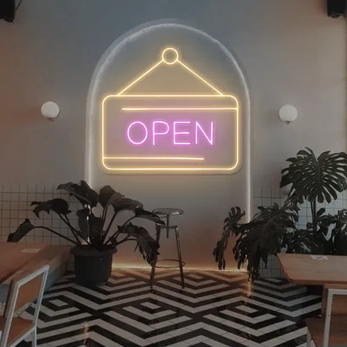 Retro Open Neon Sign - Neon Signs Now - UK