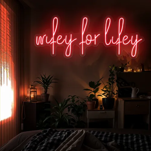 Wifey for Lifey Neon Sign - Neon Signs Now - UK