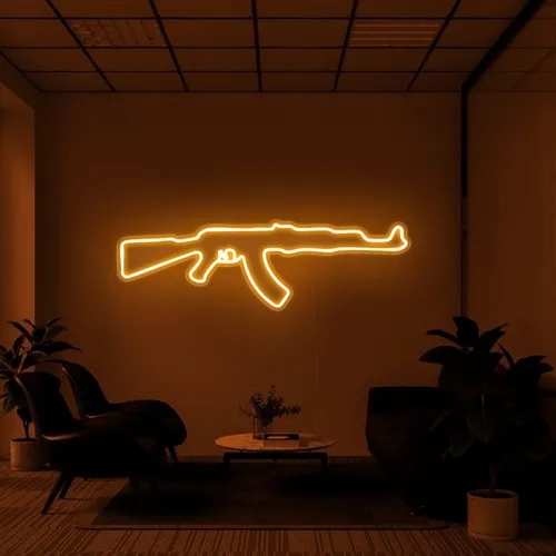 Cool Rifle Neon Sign - Neon Signs Now - UK